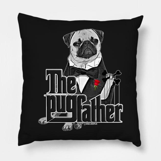 The Pugfather Pillow by darklordpug