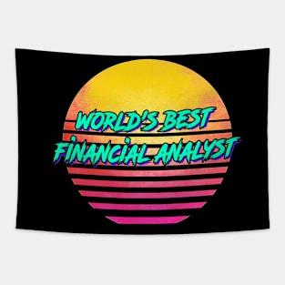 1980s Retro Financial Analyst Gift Tapestry