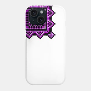 purple pixelated mandala Phone Case