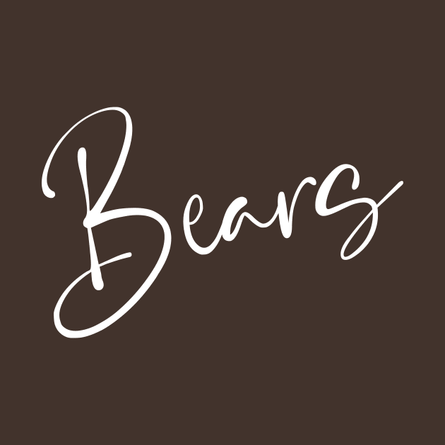 Bears Script Typography Team Name by k8creates