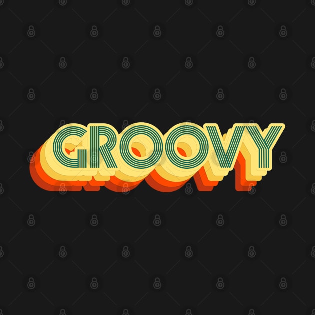 Groovy Retro Vintage Sunset Aesthetic Typography by Inspire Enclave