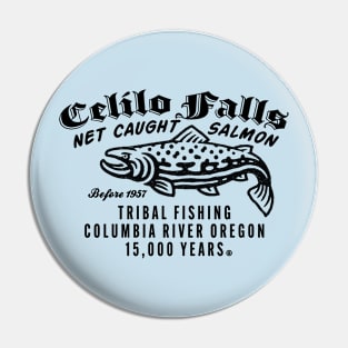 Celilo Falls Fishing Pin