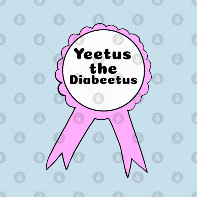 Yeetus the Diabeetus Ribbon - Light Pink by CatGirl101