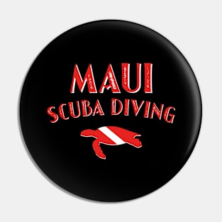 Maui – Scuba Diving - Sea Turtle & Diver Down Flag Pin