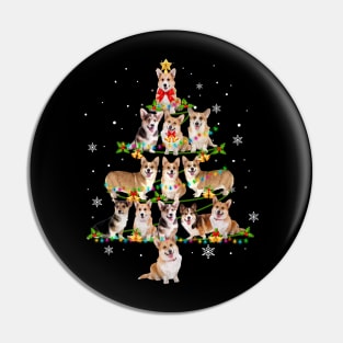 Cute Corgi  Christmas Tree Xmas Gift Pin