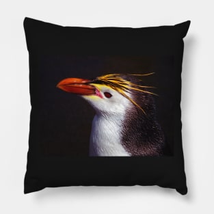 Royal Penguin Portrait Pillow