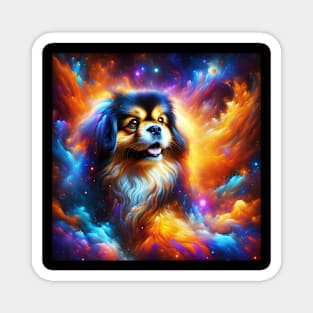 Outer Space Celestial Tibetan Spaniel Magnet