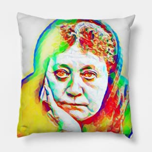 Helena Blavatsky Colourful Portrait | Helena Blavatsky Artwork 11 Pillow