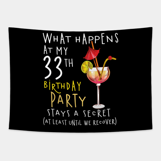 33Th Birthday - What Happens 33Th Birthday Tapestry by jrgenbode