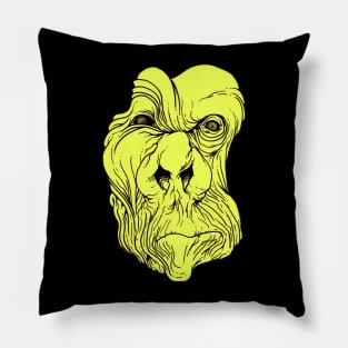 Angry Yellow Man Pillow