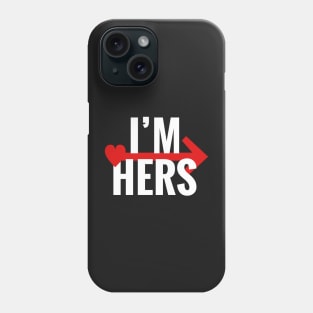 I'm Hers RIGHT Arrow Black Couple Matching Phone Case