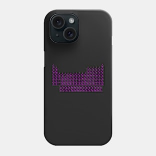 Purple Glow Periodic Table Phone Case