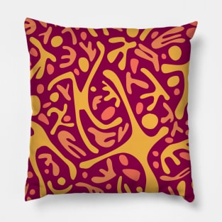 Run, Jump, Play Original on Plum Red Pillow