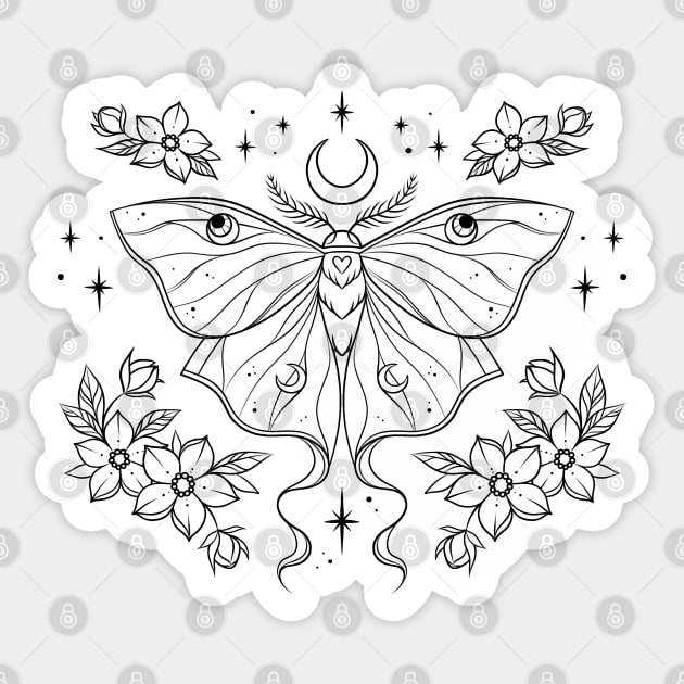 Luna Moth Sticker