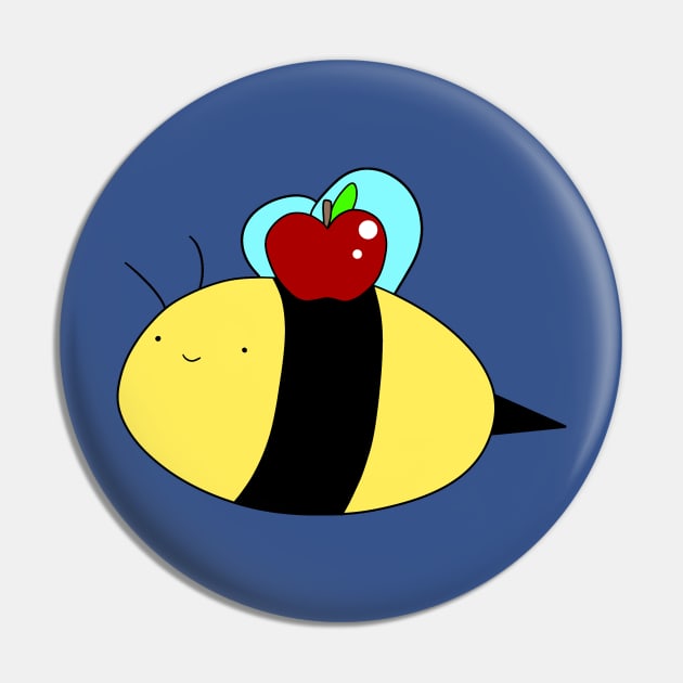 Bee and Apple Pin by saradaboru