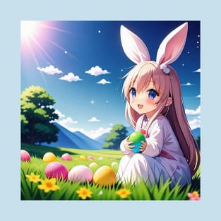 “Easter Egg Hunt” Anime Bunny Girl T-Shirt