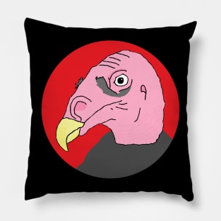 Turkey Vulture Cartoon Pillow