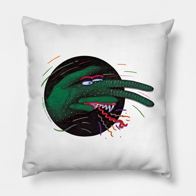 Beak ZooJazz Pillow by djreichel