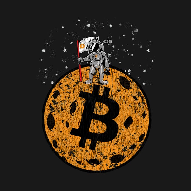 Bitcoin Moon with Astronaut by gogo-jr