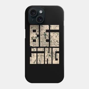 Beijing, China City Map - Vintage Phone Case