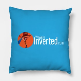 We Were Inverted Logo | Orange Circle | White Text Pillow