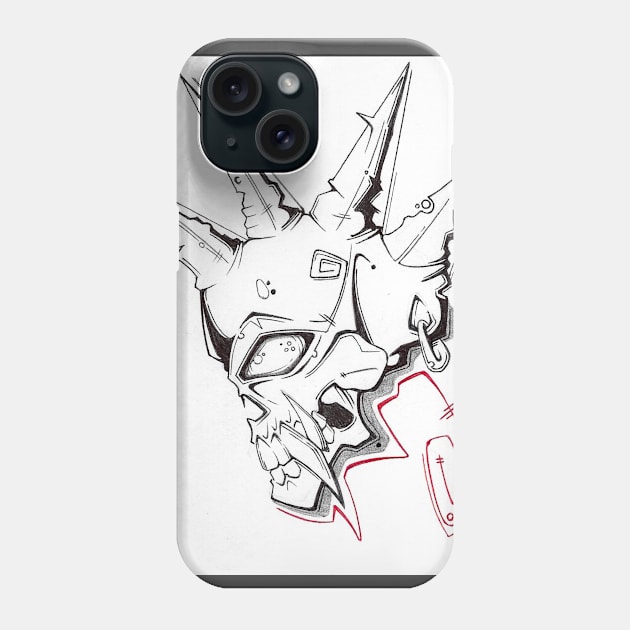 Skull and Spikes Phone Case by tl011210