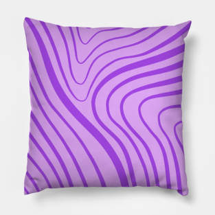 Amazing Simple Aesthetic Light Pastel Purple Lines Pillow