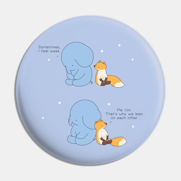 Lean On Each Other Pin by Jang_and_Fox