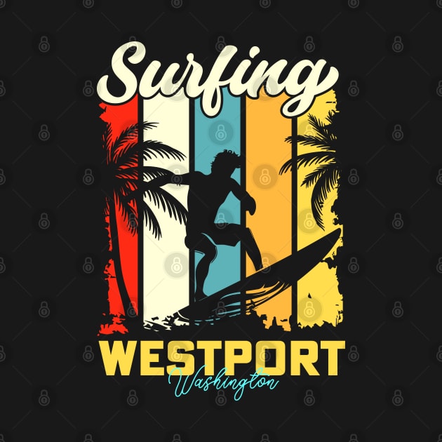 Surfing |  Westport, Washington by T-shirt US