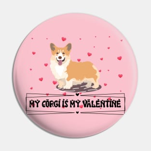 cute corgi valentine lover Pin