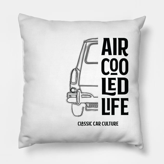 Aircooled Life Type 3 Square Back - Classic Car Culture Pillow by Aircooled Life