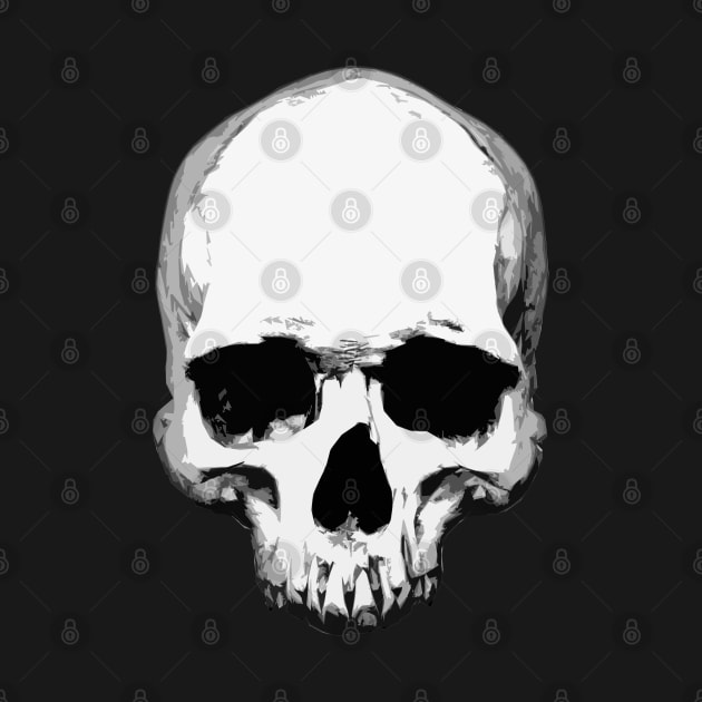 Gothic Human Skull by dankdesigns