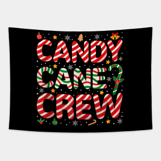 Candy Cane Crew - Funny Christmas Candy Cane - Xmas Pajamas Tapestry