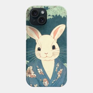 Kawaii Japanese Floral Rabbit Florida White Bunny Phone Case