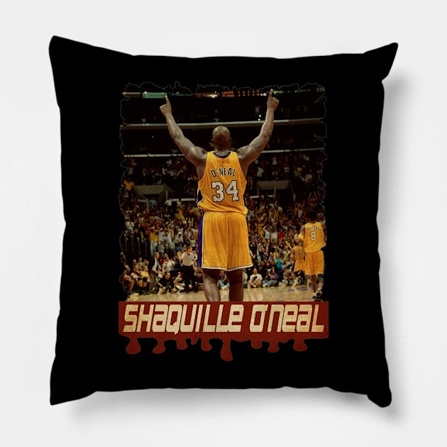 Shaquille O'neal Vintage Pillow by Teling Balak