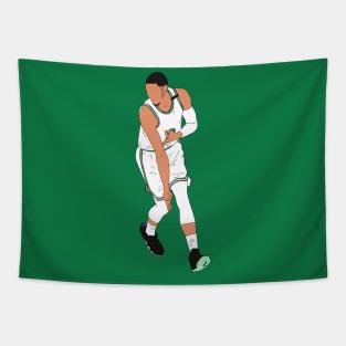 Jayson Tatum 3 Point Celebration Tapestry