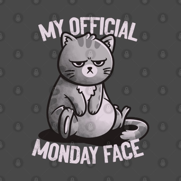 My Official Monday Face Cute Funny Cat Gift by eduely