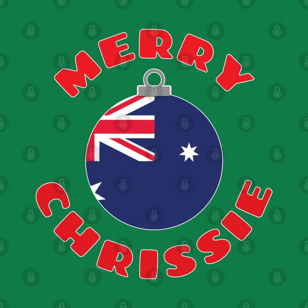 Merry Chrissie Australia Flag Christmas Ornament by DPattonPD