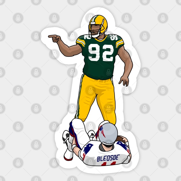 reggie and greenbay - Reggie White - Sticker