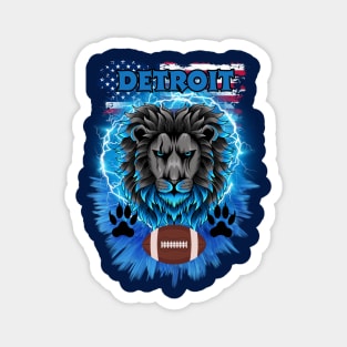 Football Detroit motor kitty Loins USA pride Magnet