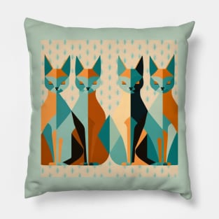 Paper Cat Pattern Pillow