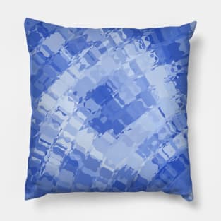 Waves of Abstract Blue Triangle Pillow