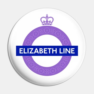 Elizabeth Line with crown Pin