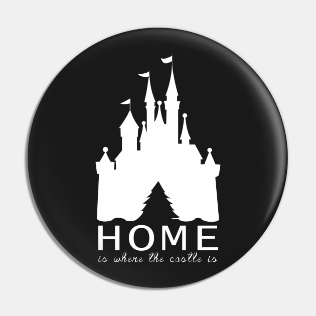 Home is where the castile is - Castle Christmas Home Pin by CMDesign