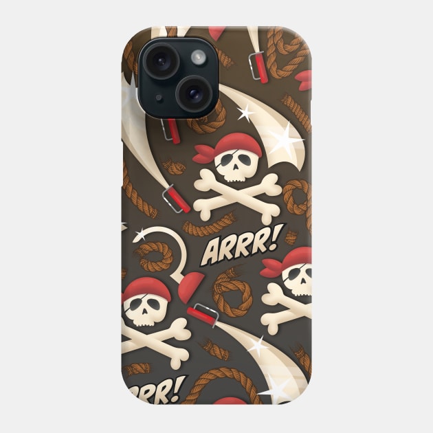 Pirate cartoon pattern Phone Case by nickemporium1