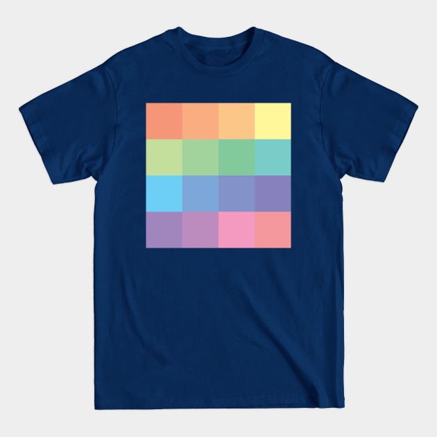 Discover Pastel Rainbow Color Blocks - Rainbow - T-Shirt