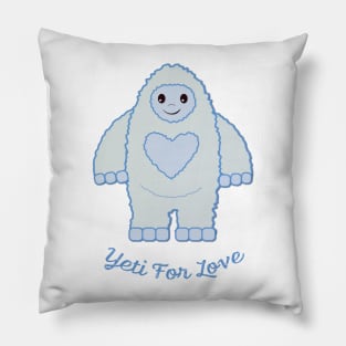 Cute and Funny Yeti for Love Pillow