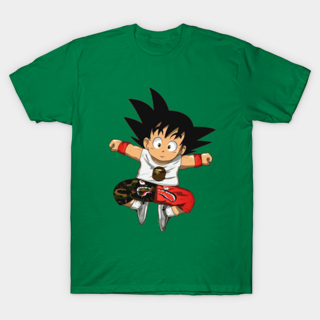 Kid Goku X Bape Dragon Ball T Shirt Teepublic