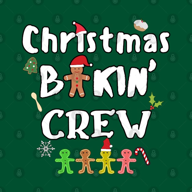 Christmas Baking Crew typography and cute doodle by Starlight Tales