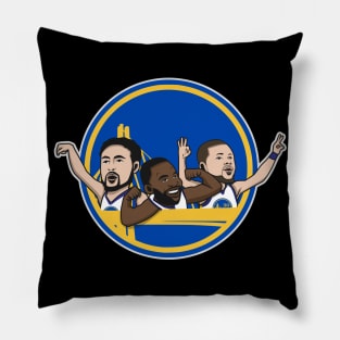 warriors big 3 cartoon style Pillow